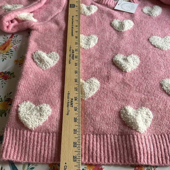 Cupcakes and Cashmere Crew Sweater Medium NWT Women’s Pink & White So Soft 🩷🤍🩷 - Picture 8 of 13